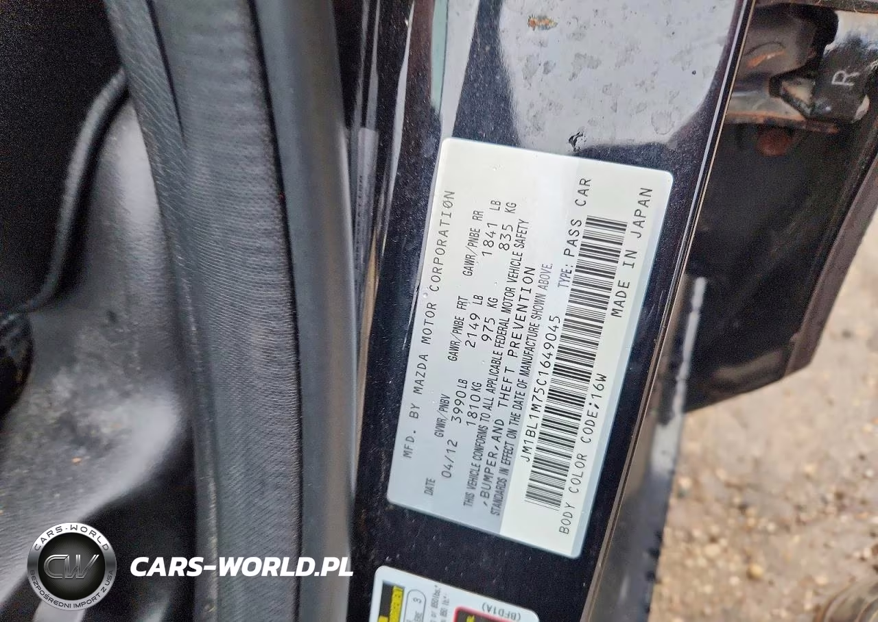 2012 Mazda 3 I VIN:JM1BL1M75C1649045 - 12
