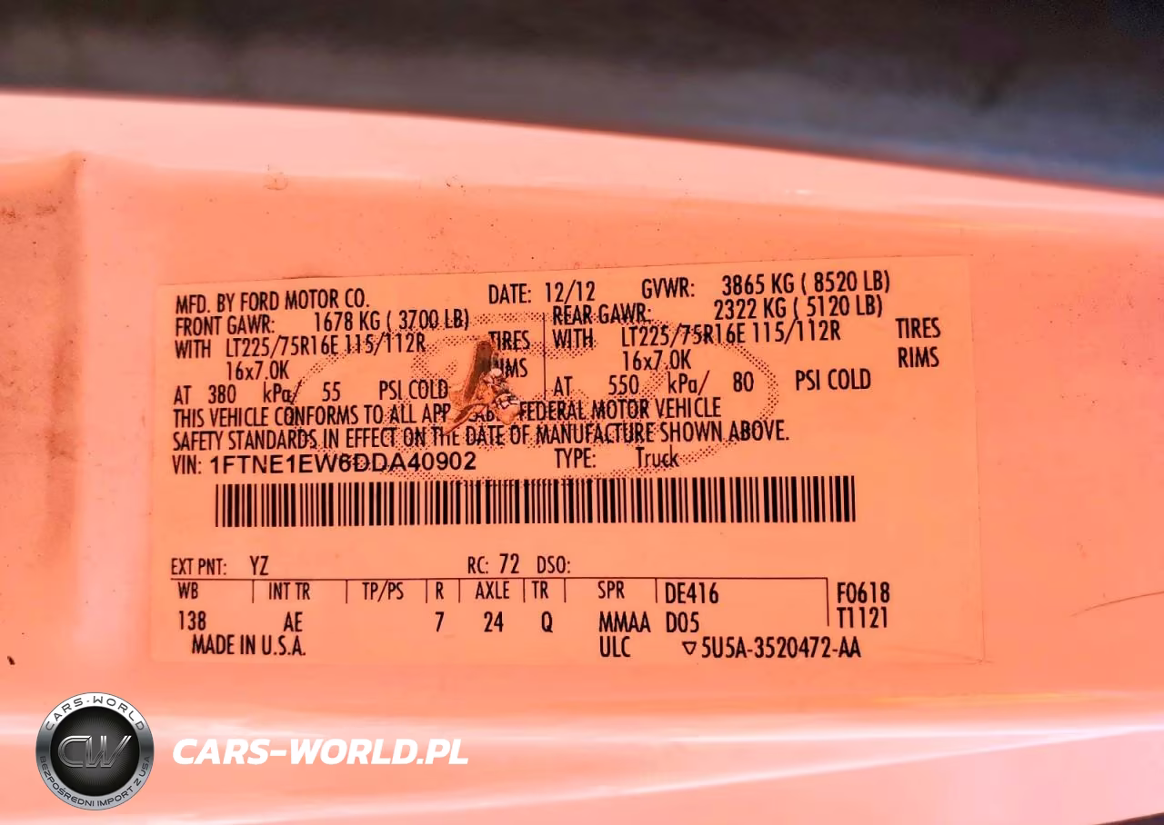 2013 Ford Econoline E150 Van VIN:1FTNE1EW6DDA40902 - 14