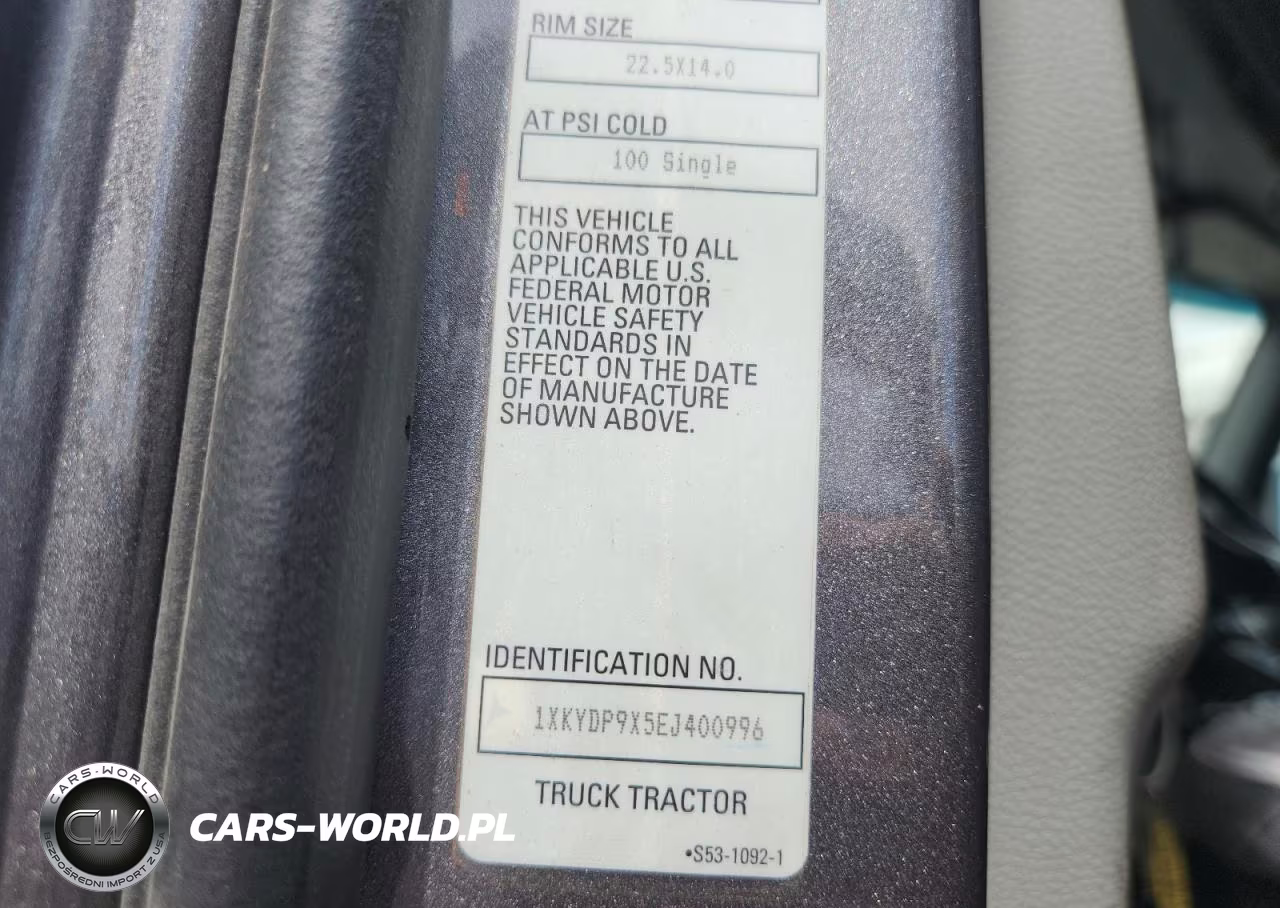 2014 Kenworth Construction T680 VIN:1XKYDP9X5EJ400996 - 10