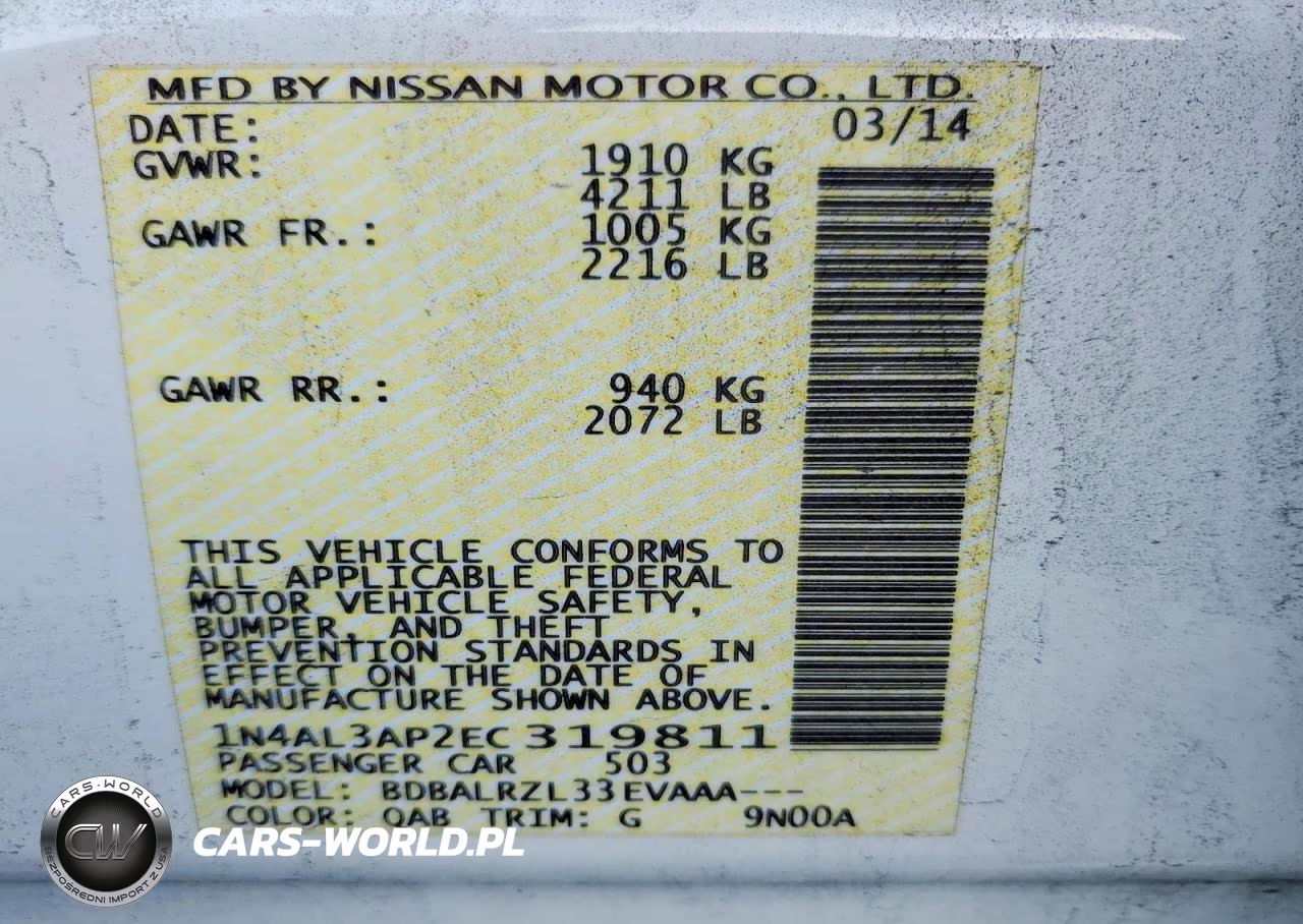 2014 Nissan Altima 2.5 S VIN:1N4AL3AP2EC319811 - 13