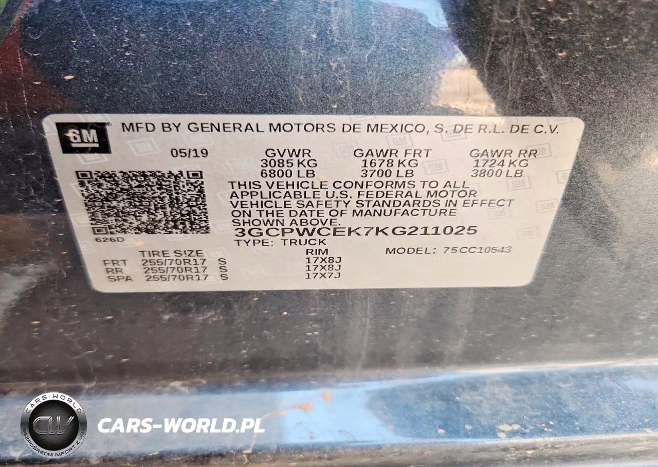 2019 Chevrolet Silverado C1500 Lt VIN:3GCPWCEK7KG211025 - 13