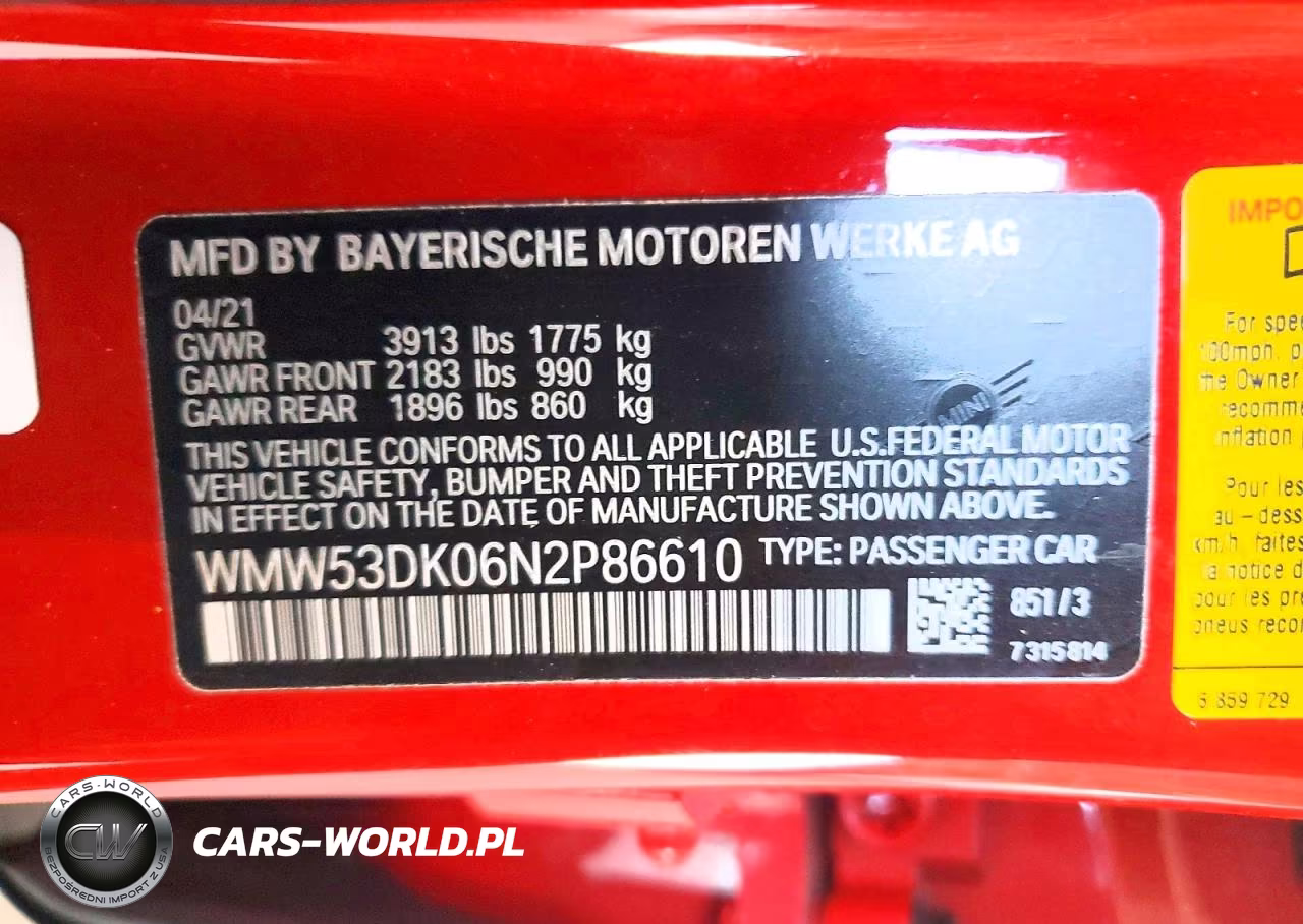 2022 Mini Cooper S VIN:WMW53DK06N2P86610 - 12