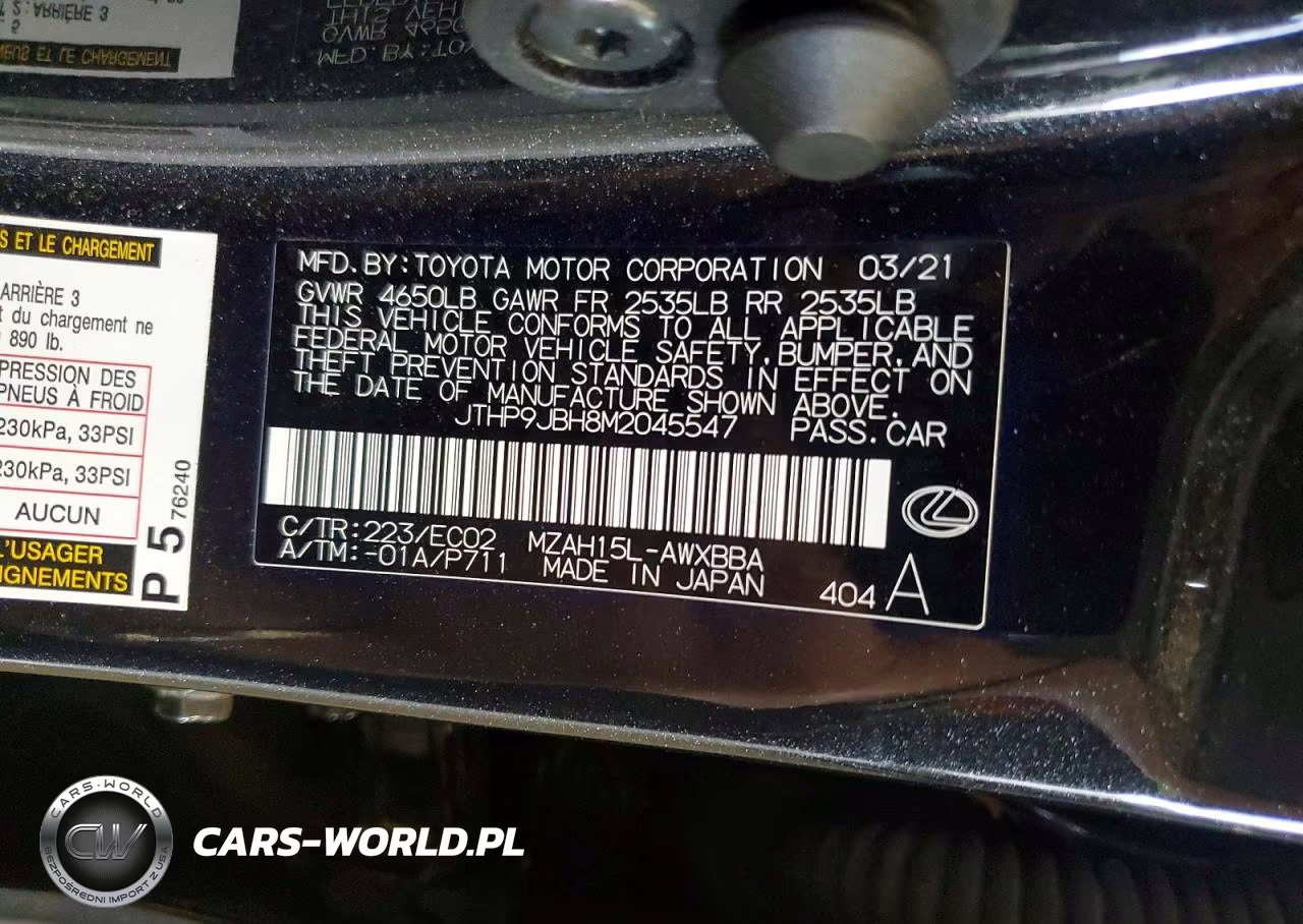 2021 Lexus Ux 250H VIN:JTHP9JBH8M2045547 - 13