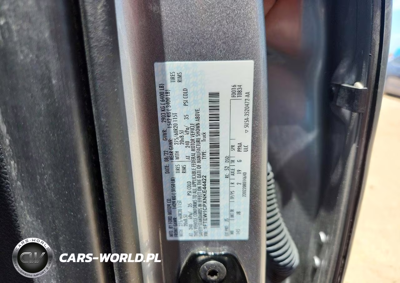2022 Ford F150 Supercrew VIN:1FTEW1CPXNKE44422 - 12