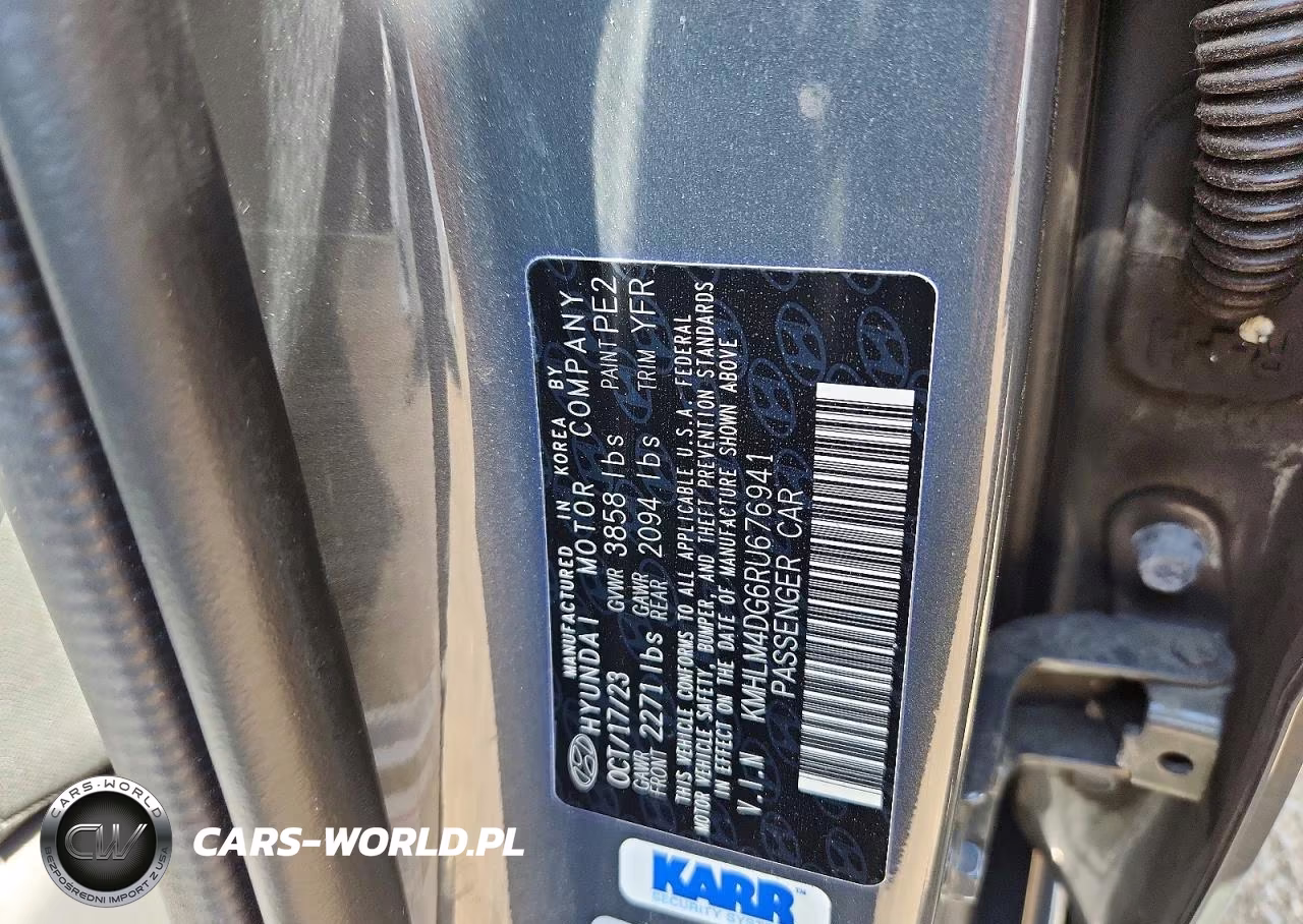 2024 Hyundai Elantra Sel VIN:KMHLM4DG6RU676941 - 13
