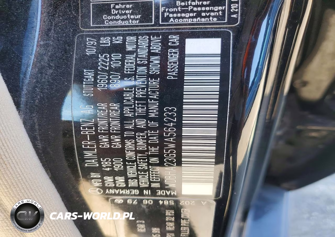 1998 Mercedes-Benz C 230 VIN:WDBHA23G5WA564233 - 12