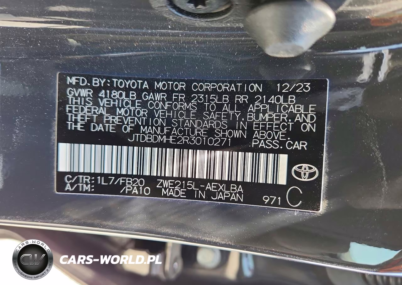 2024 Toyota Corolla Hybrid Le VIN:JTDBDMHE2R3010271 - 12