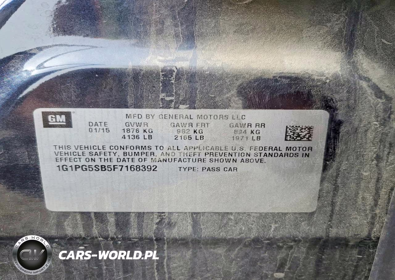 2015 Chevrolet Cruze Ltz VIN:1G1PG5SB5F7168392 - 12