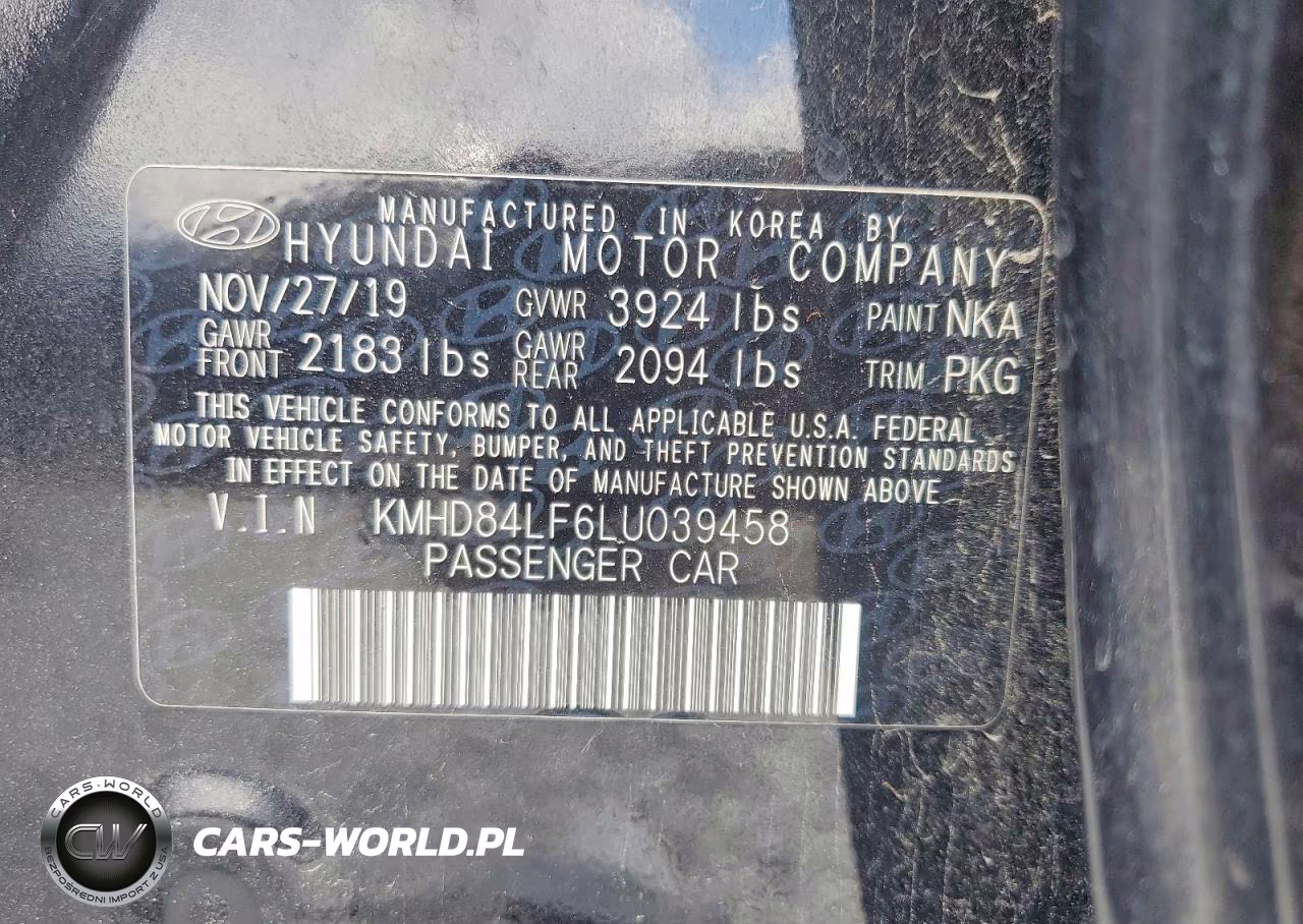 2020 Hyundai Elantra Sel VIN:KMHD84LF6LU039458 - 12