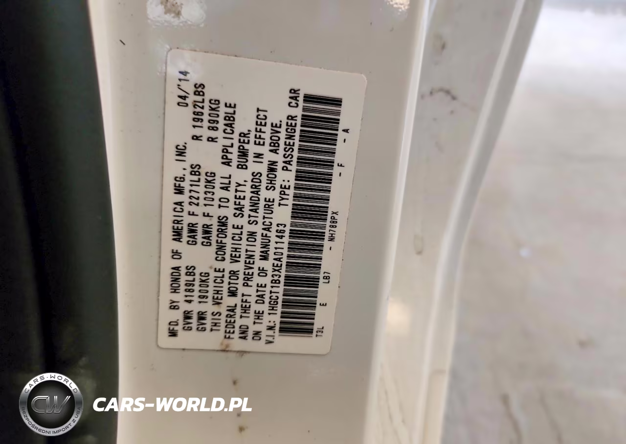 2014 Honda Accord 2D VIN:1HGCT1B3XEA011463 - 12