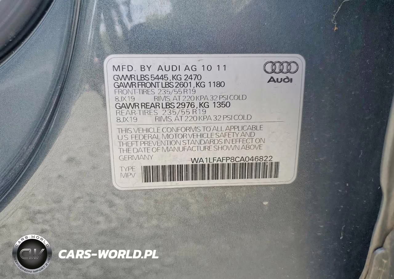 2012 Audi Q5 Premium Plus VIN:WA1LFAFP8CA046822 - 13