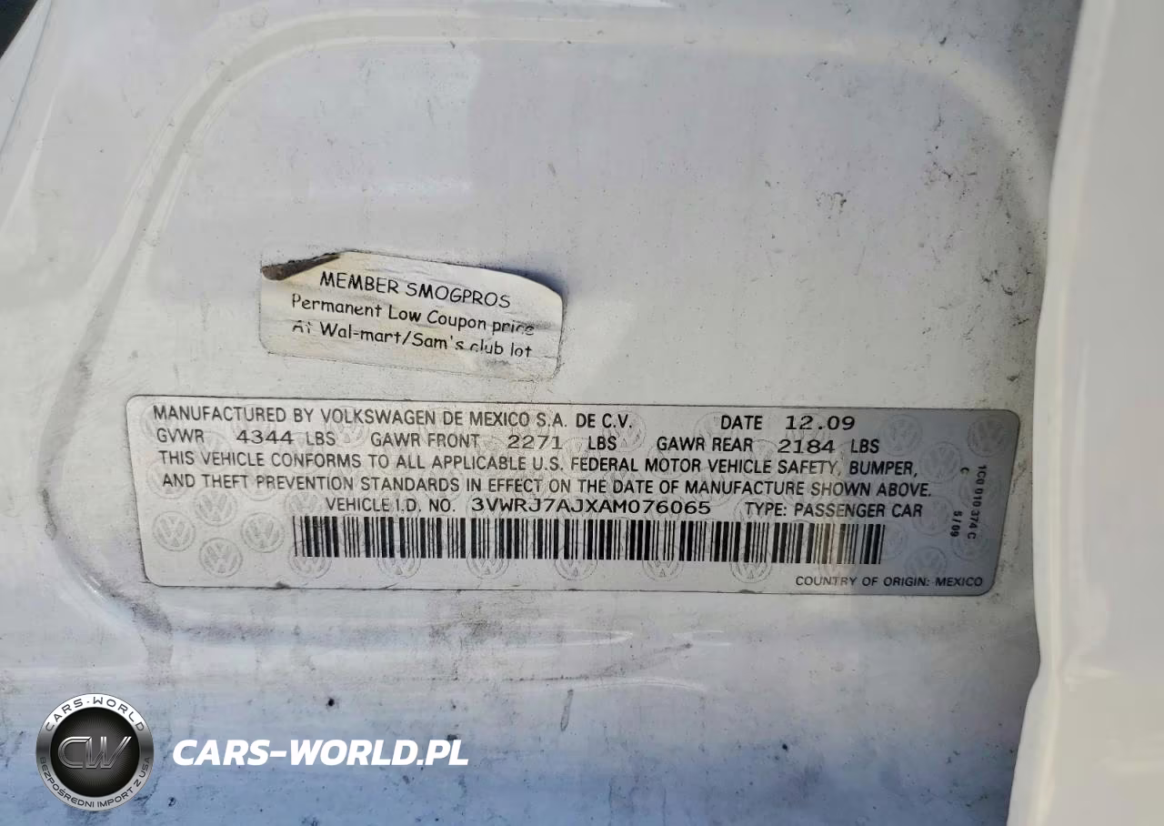 2010 Volkswagen Jetta Wolfsburg VIN:3VWRJ7AJXAM076065 - 12
