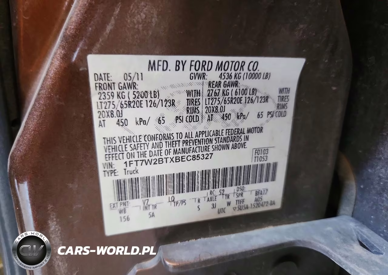 2011 Ford F250 Super Duty VIN:1FT7W2BTXBEC85327 - 12