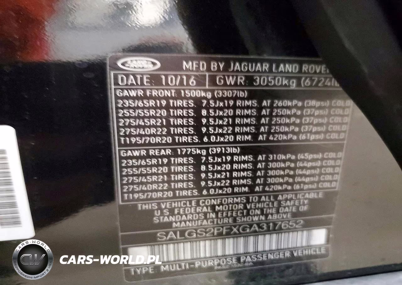 2016 Land Rover Range Rover Hse VIN:SALGS2PFXGA317652 - 13