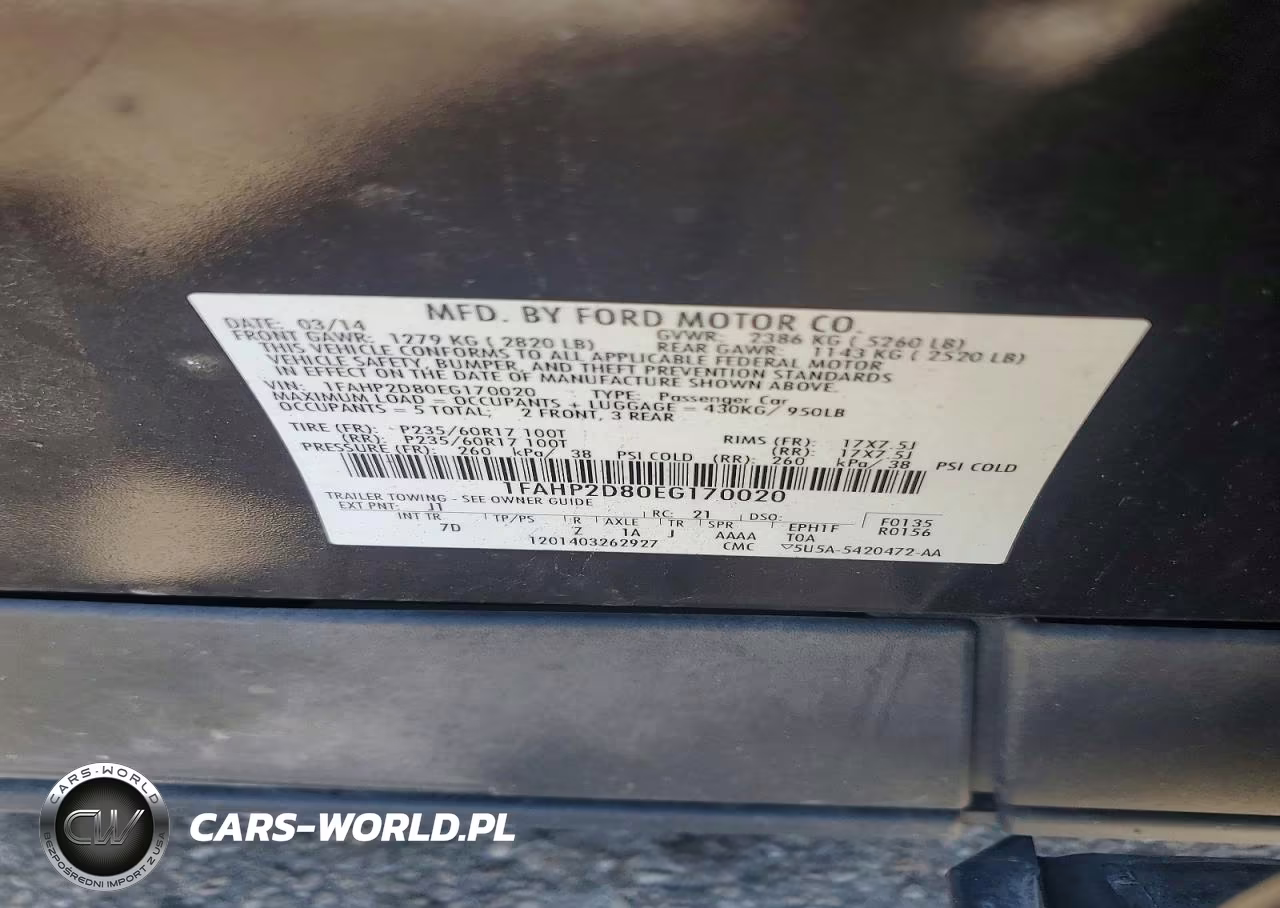 2014 Ford Taurus Se VIN:1FAHP2D80EG170020 - 12