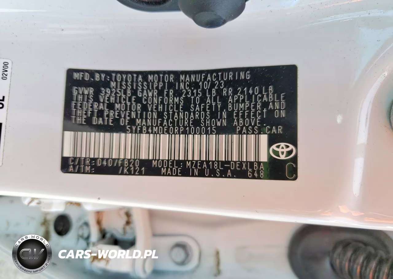 2024 Toyota Corolla Le VIN:5YFB4MDE0RP100015 - 12