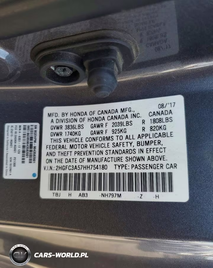 2017 Honda Civic Si VIN:2HGFC3A57HH754180 - 12
