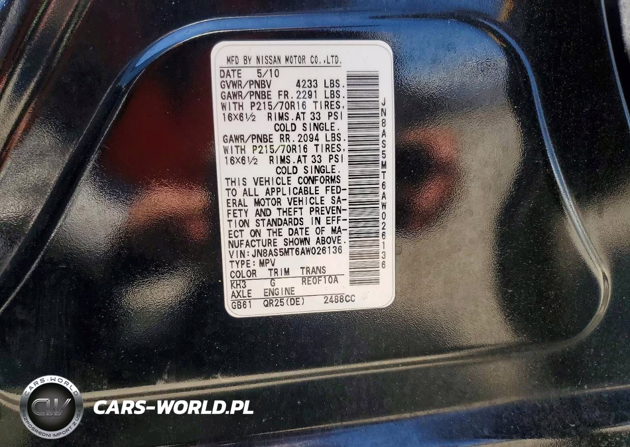 2010 Nissan Rogue Sl VIN:JN8AS5MT6AW026136 - 12