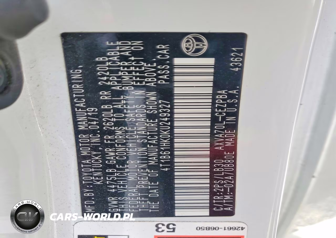 2019 Toyota Camry Xse VIN:4T1B61HK0KU249327 - 12