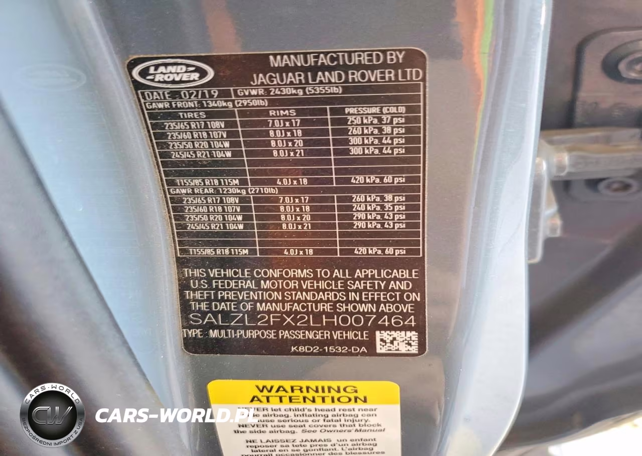 2020 Land Rover Range Rover Evoque First Edition VIN:SALZL2FX2LH007464 - 12