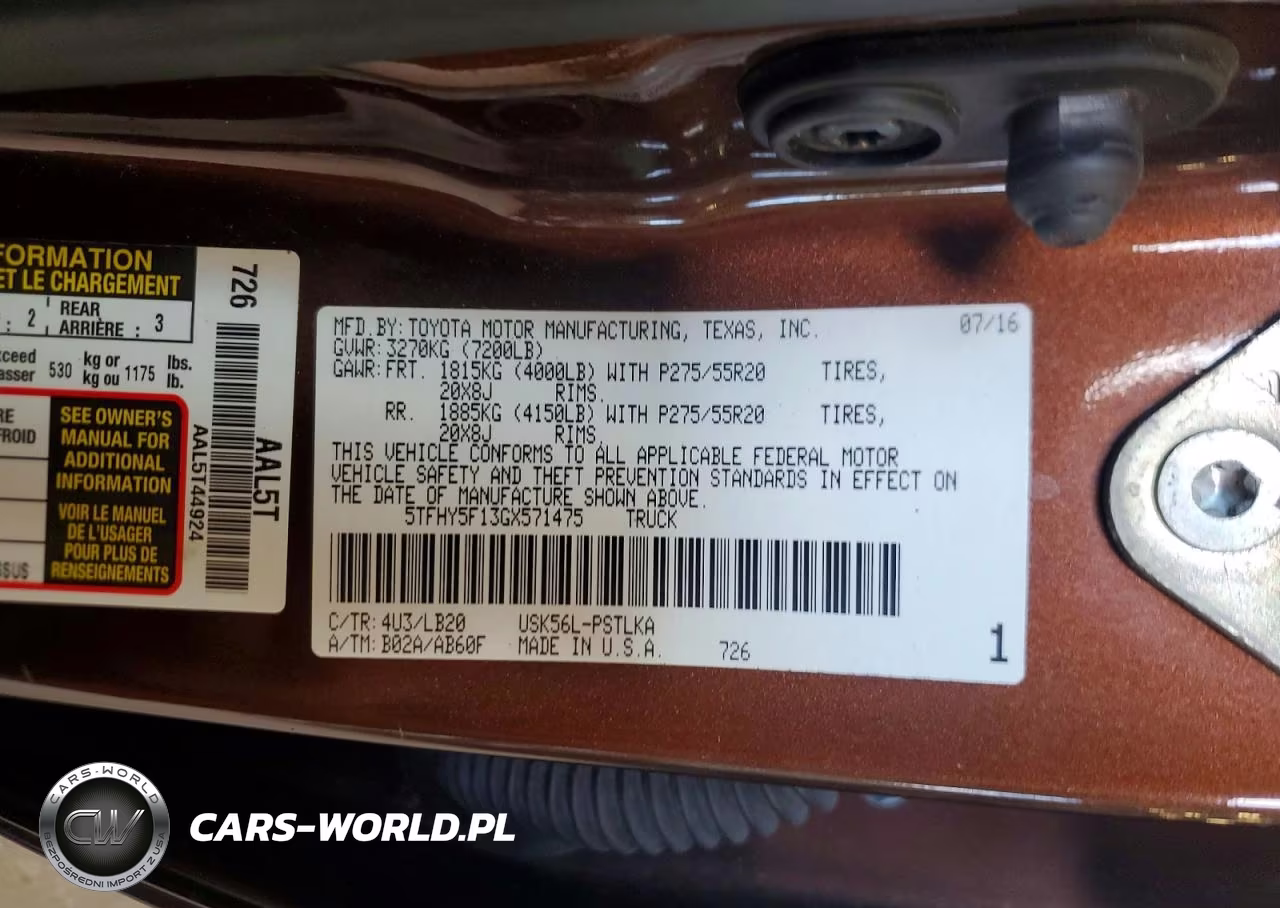 2016 Toyota Tundra Limited VIN:5TFHY5F13GX571475 - 12