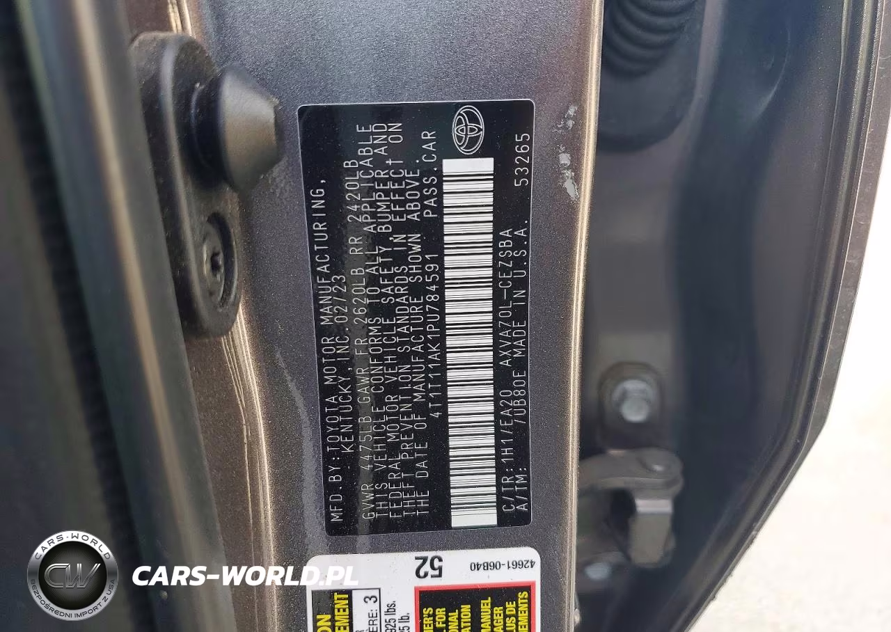 2023 Toyota Camry Se VIN:4T1T11AK1PU784591 - 12