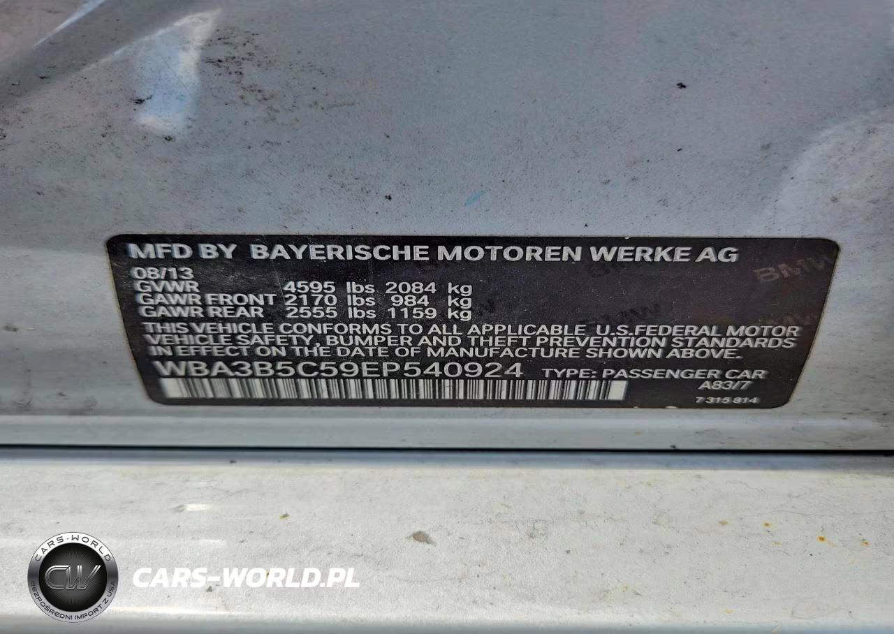 2014 BMW 328 Xi Sulev VIN:WBA3B5C59EP540924 - 12