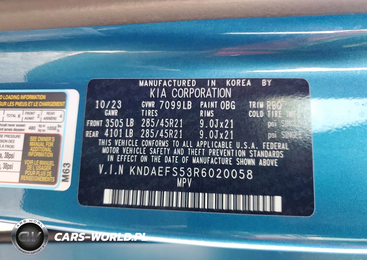 2024 Kia Ev9 Gt Line VIN:KNDAEFS53R6020058 - 14