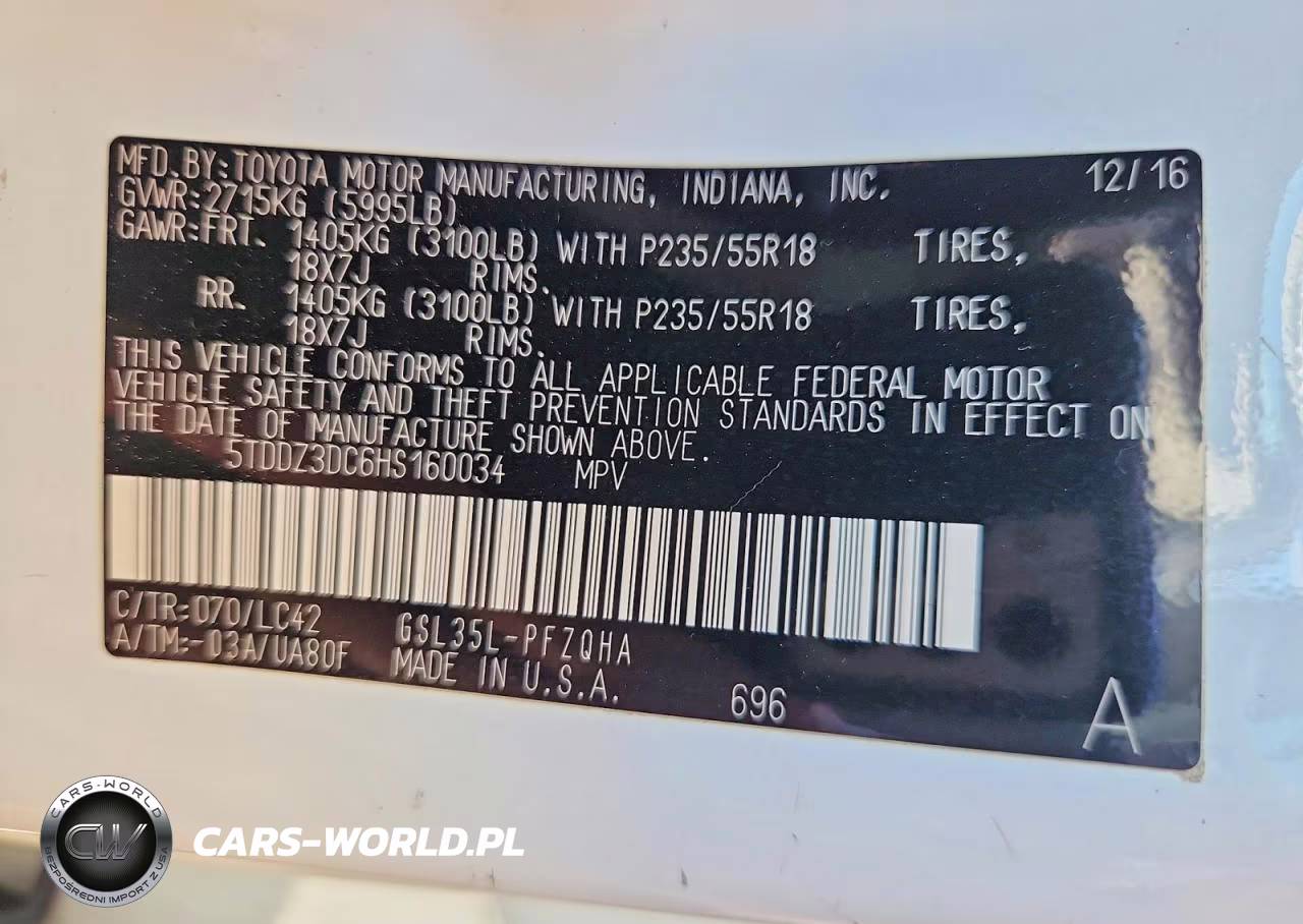 2017 Toyota Sienna Xle 7-Passenger VIN:5TDDZ3DC6HS160034 - 14