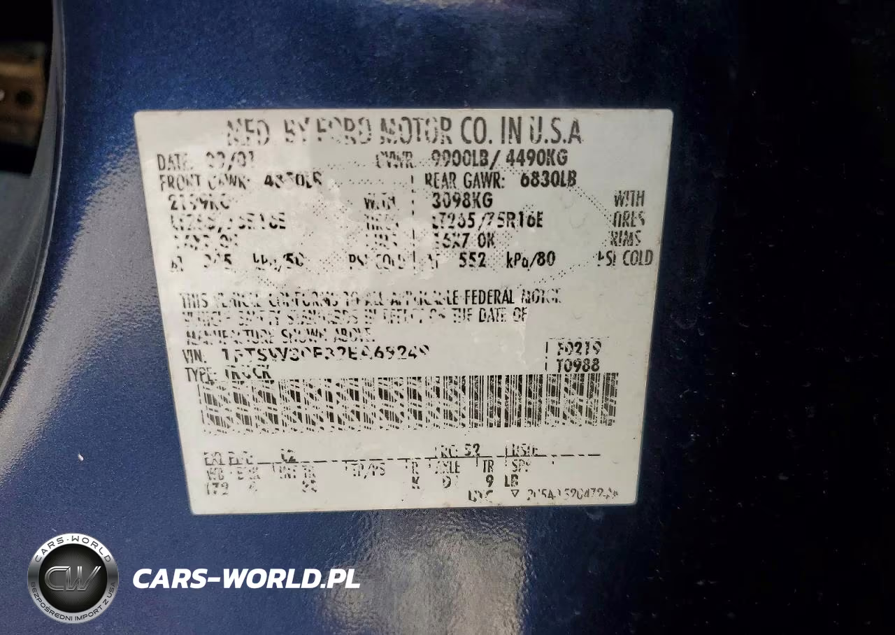 2002 Ford 250 Super Dut VIN:1FTSW30F32EA69249 - 10