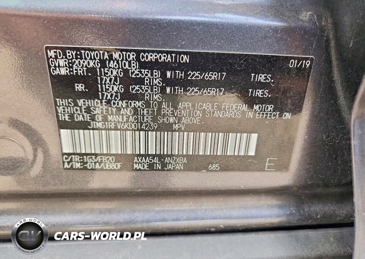 2019 Toyota Rav4 Le VIN:JTMG1RFV6KD014239 - 12