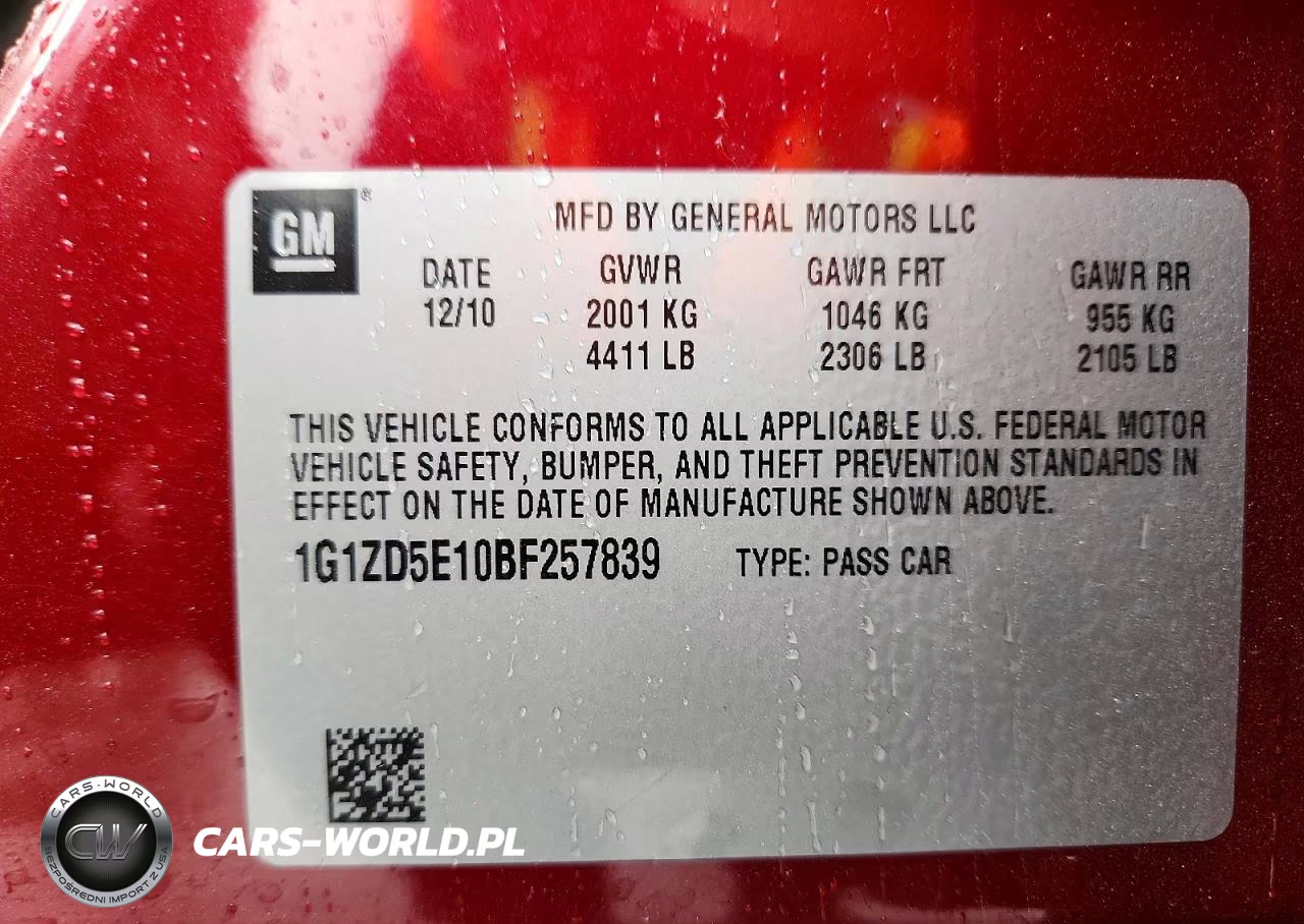 2011 Chevrolet Malibu 2Lt VIN:1G1ZD5E10BF257839 - 12