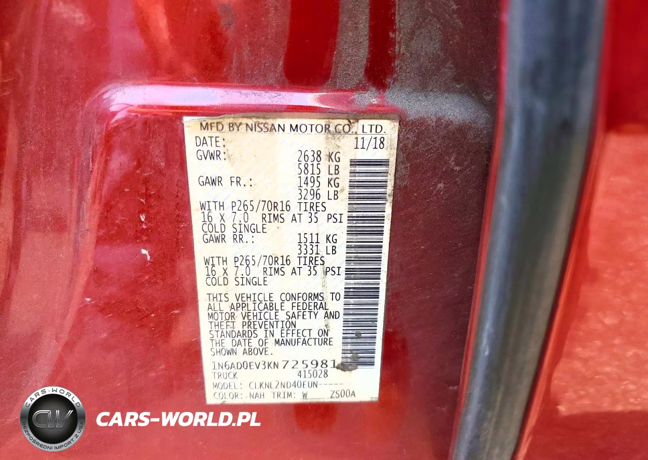 2019 Nissan Frontier Sv VIN:1N6AD0EV3KN725981 - 12