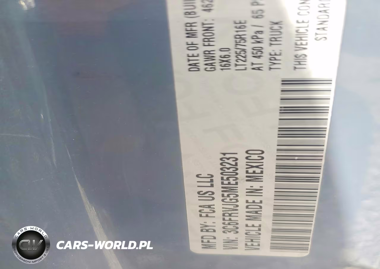 2021 Ram Promaster 3500 Delivery Van VIN:3C6FRVJG5ME503231 - 10