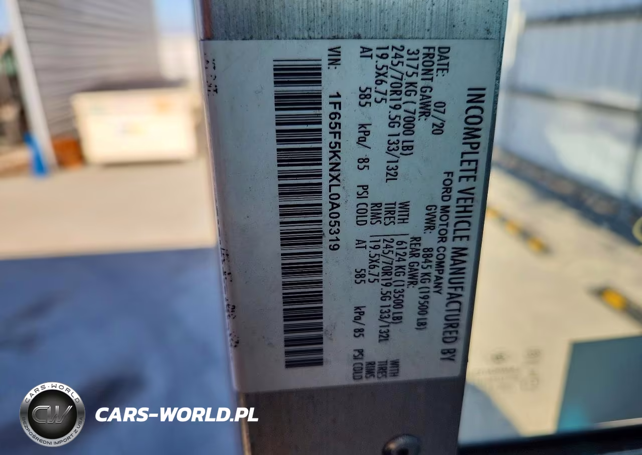 2020 Ford F59 Delivery Truck VIN:1F65F5KNXL0A05319 - 12