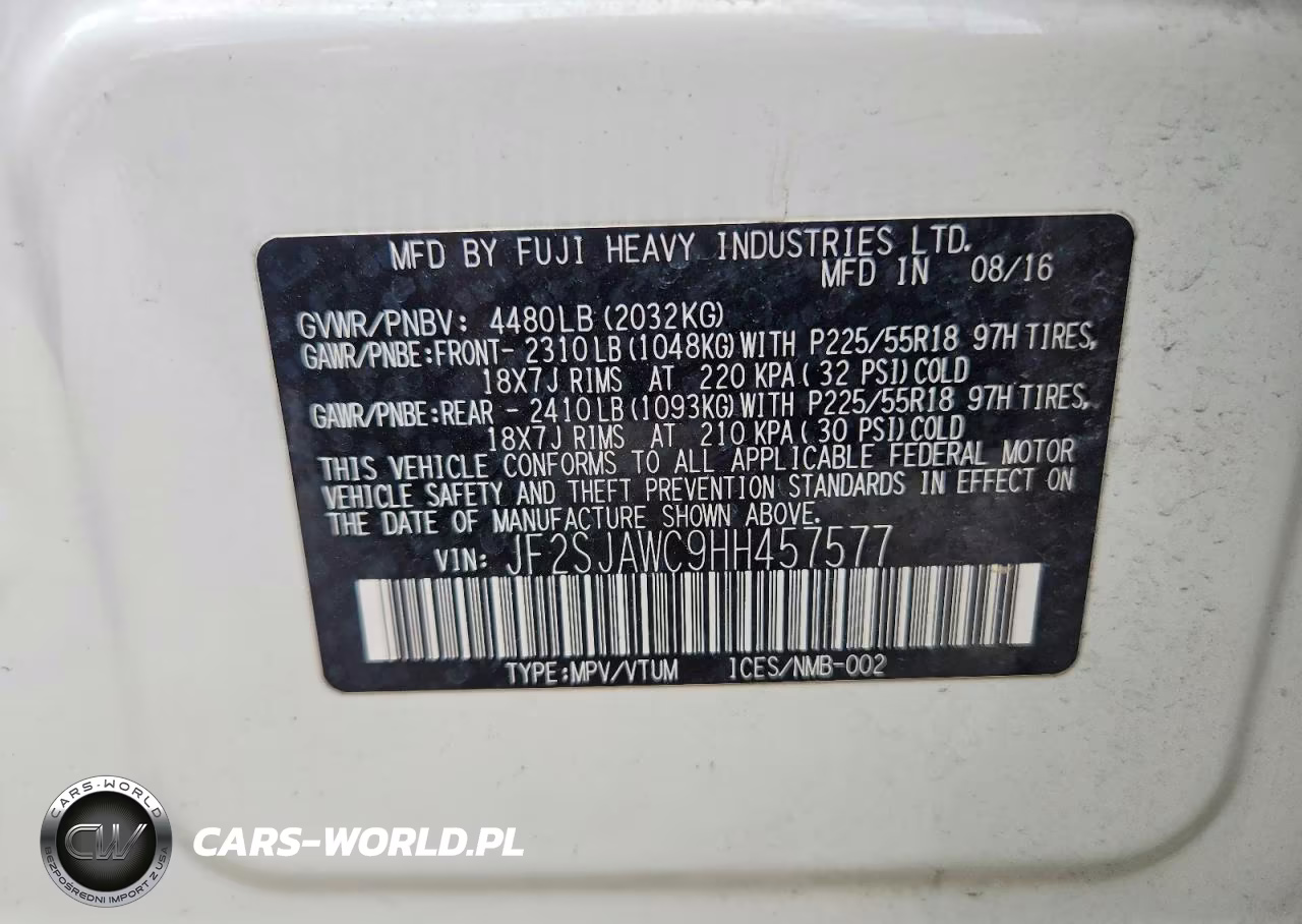 2017 Subaru Forester 2.5I Touring VIN:JF2SJAWC9HH457577 - 12