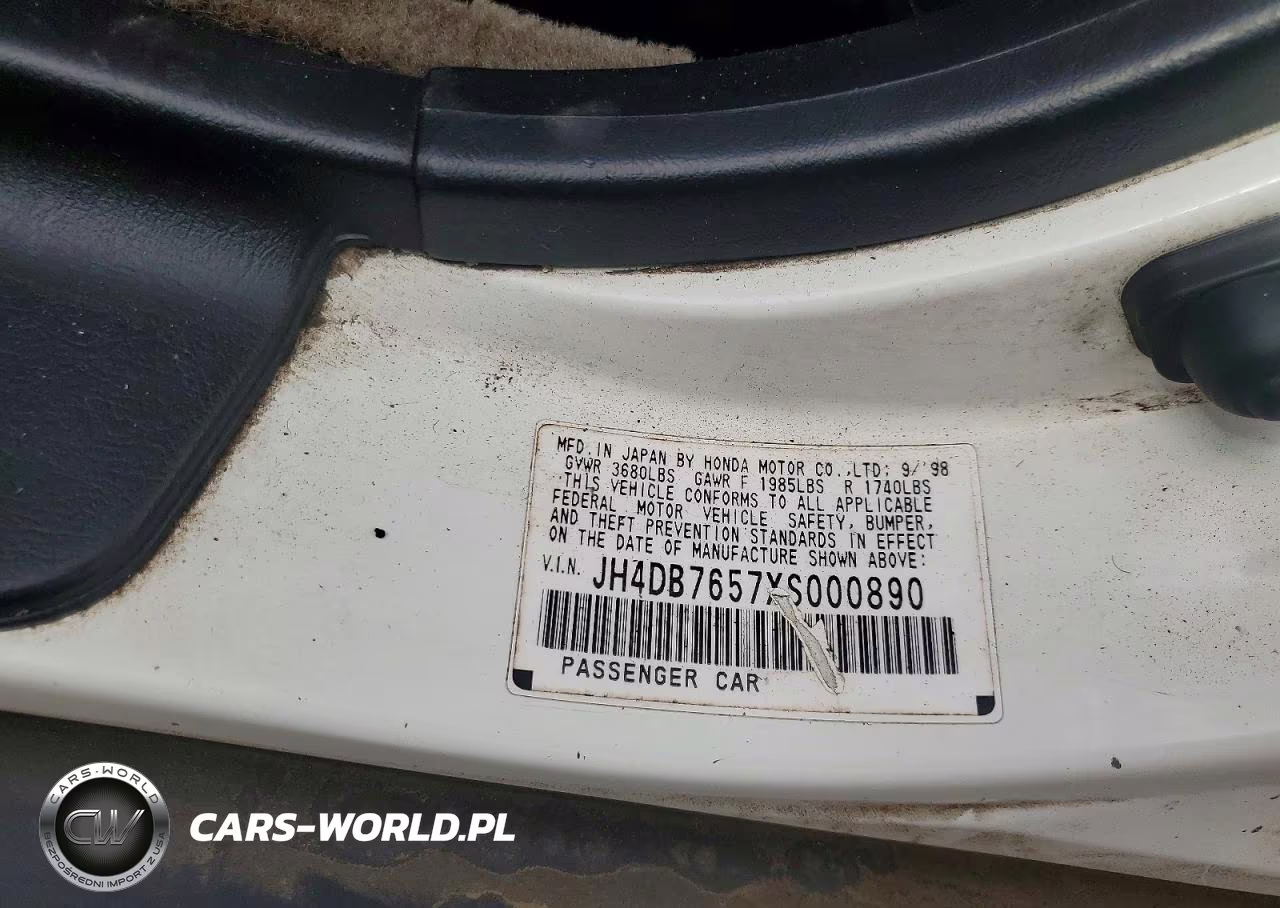 1999 Acura Integra Ls VIN:JH4DB7657XS000890 - 12