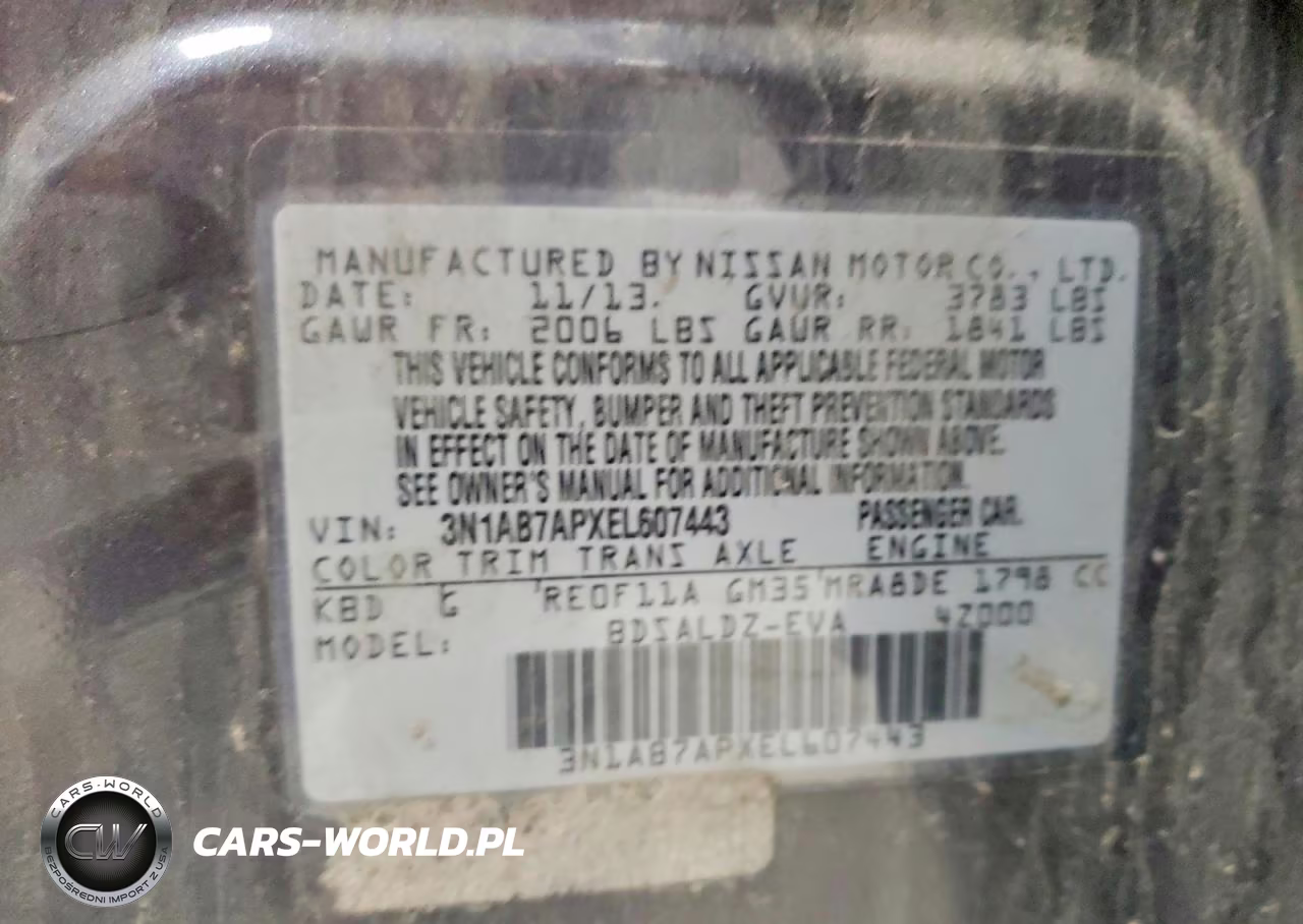 2014 Nissan Sentra Sv VIN:3N1AB7APXEL607443 - 12