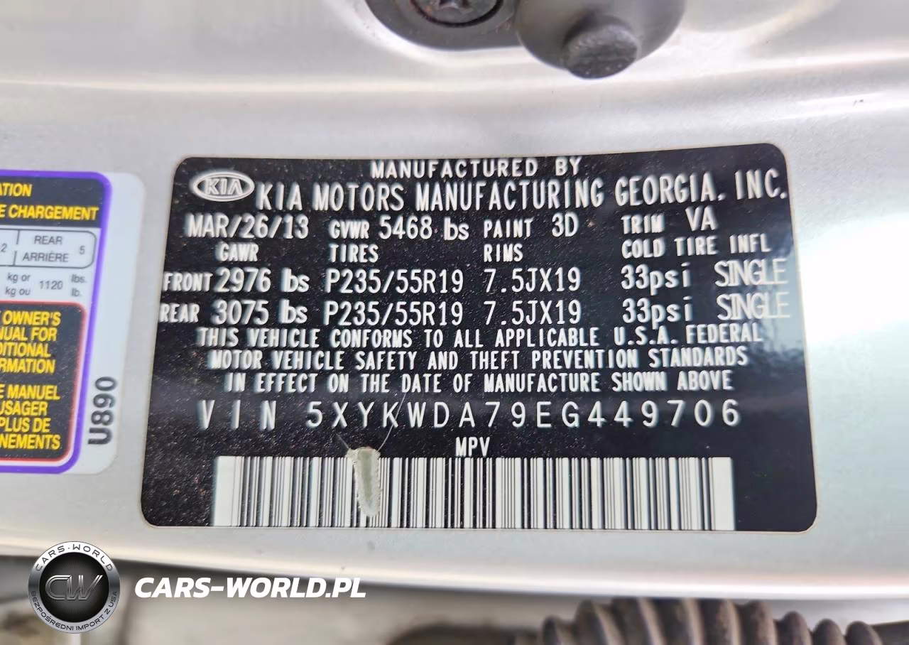 2014 Kia Sorento Sx VIN:5XYKWDA79EG449706 - 13