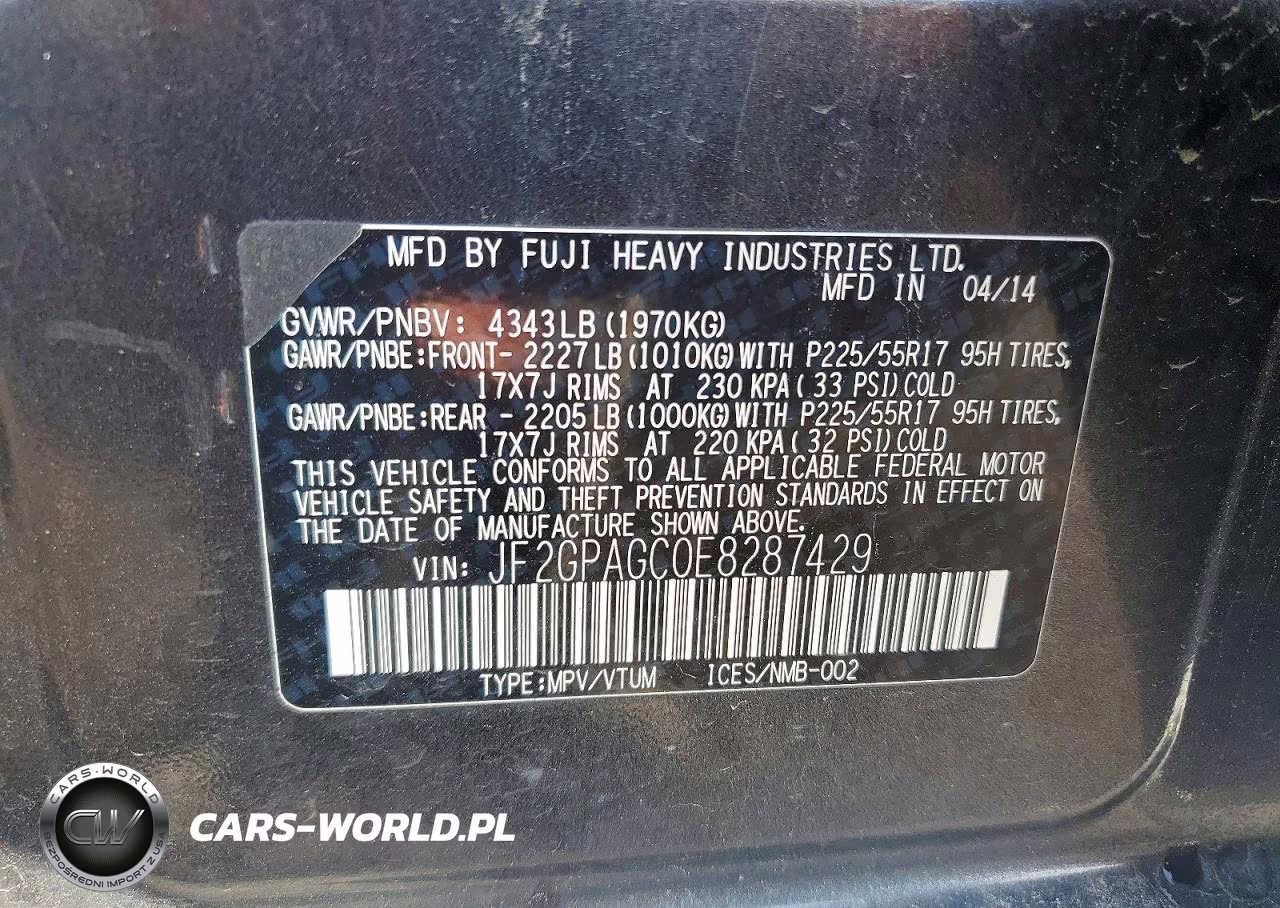 2014 Subaru Xv Crosstrek 2.0 Limited VIN:JF2GPAGC0E8287429 - 13