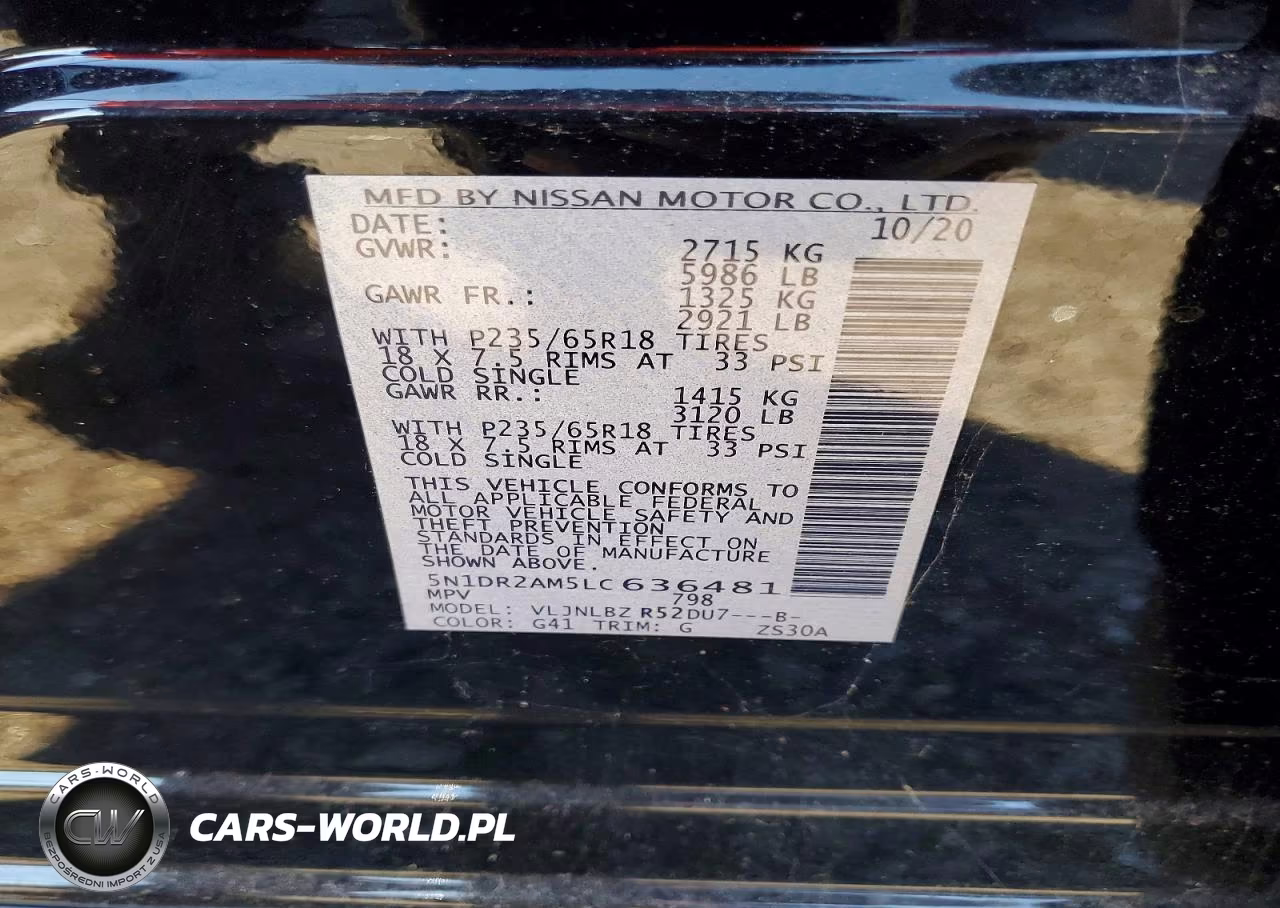 2020 Nissan Pathfinder S VIN:5N1DR2AM5LC636481 - 13