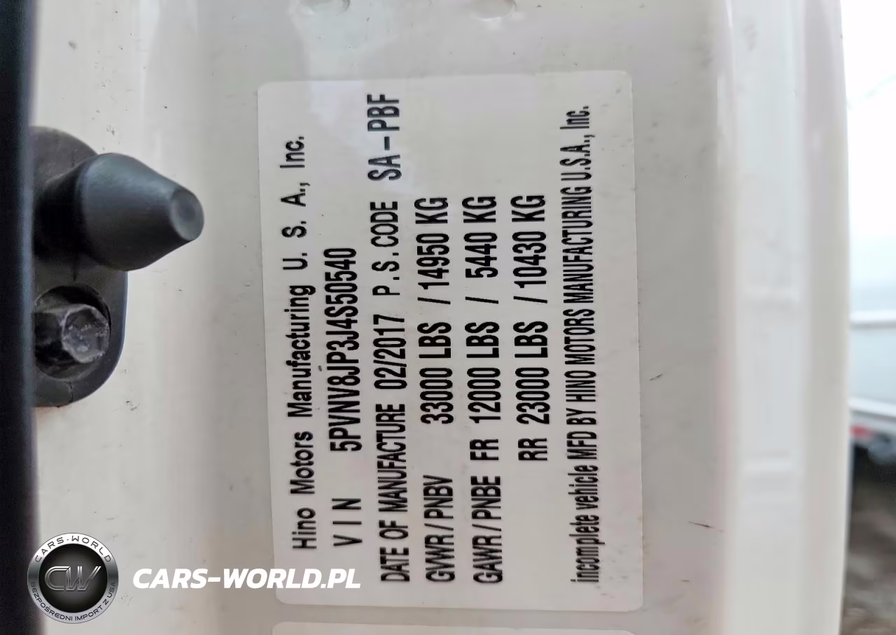 2017 Hino 258-268 Fuel Truck VIN:5PVNV8JP3J4S50540 - 10