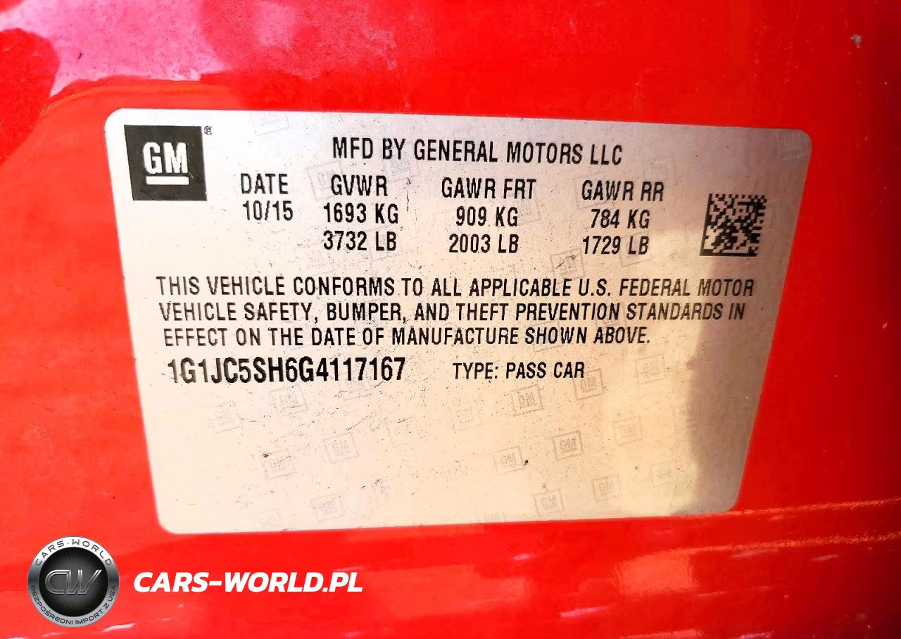2016 Chevrolet Sonic Lt VIN:1G1JC5SH6G4117167 - 12