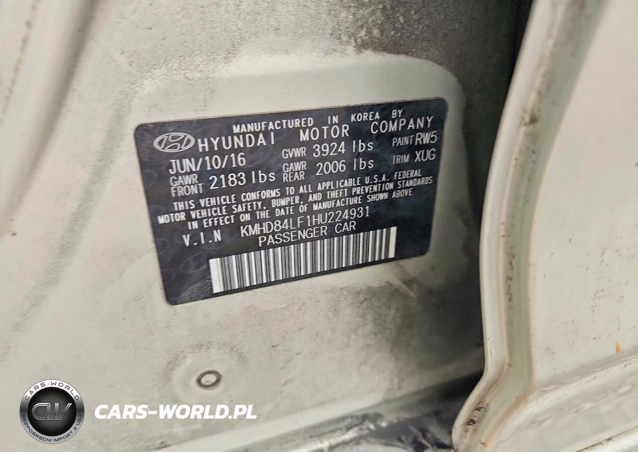 2017 Hyundai Elantra Se VIN:KMHD84LF1HU224931 - 12