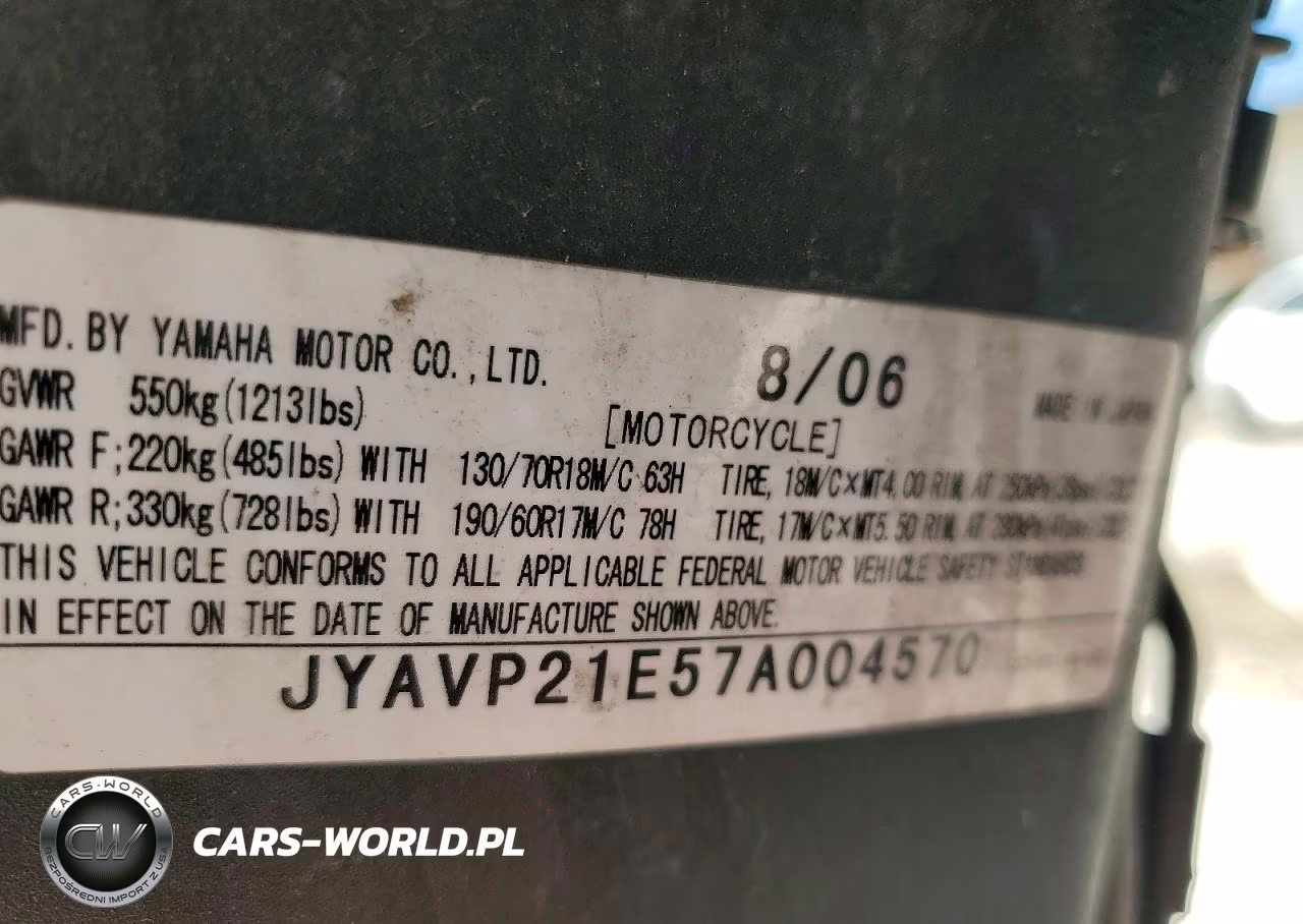 2007 Yamaha Xv1900 A VIN:JYAVP21E57A004570 - 9