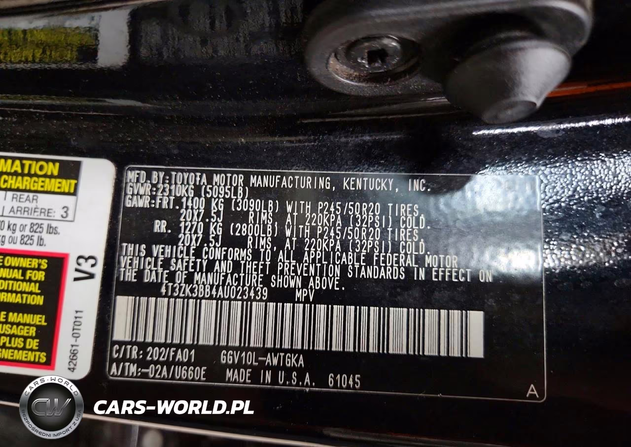 2010 Toyota Venza Fwd V6 VIN:4T3ZK3BB4AU023439 - 13