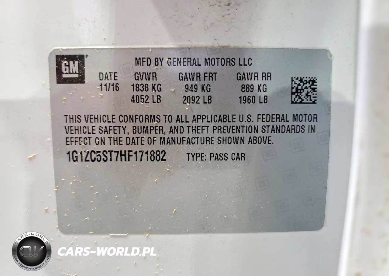 2017 Chevrolet Malibu Ls VIN:1G1ZC5ST7HF171882 - 12