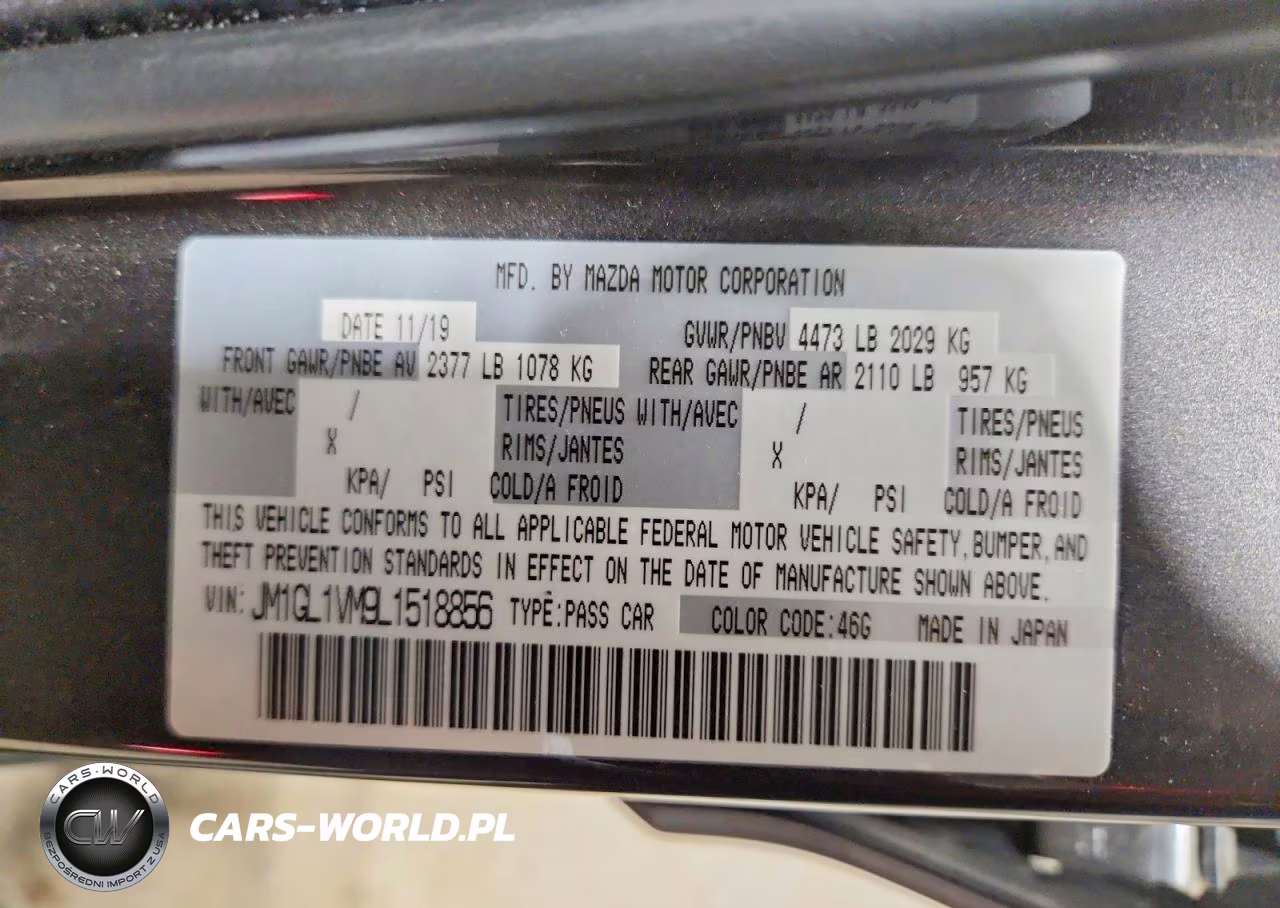 2020 Mazda 6 Touring VIN:JM1GL1VM9L1518856 - 12