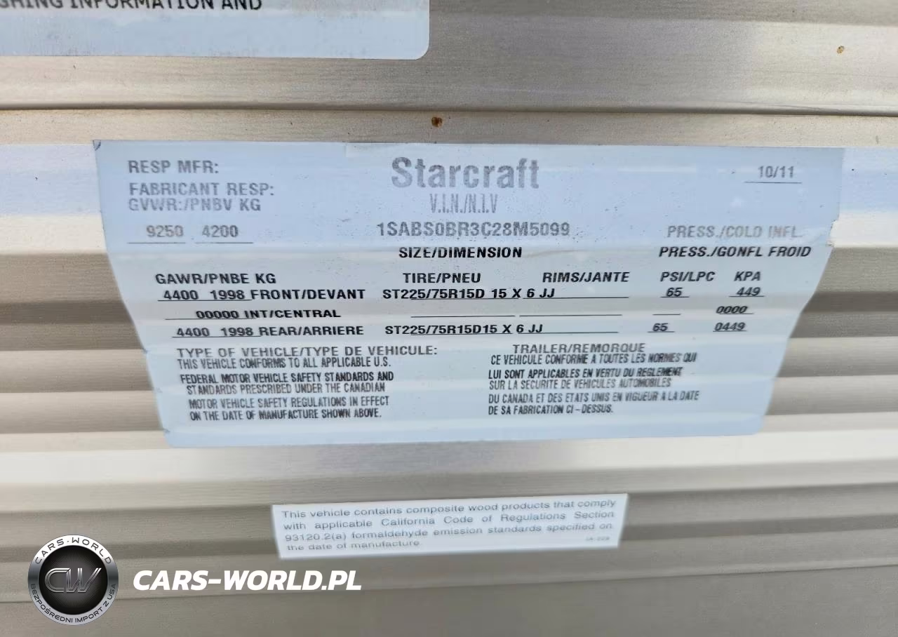 2012 Starcraft Autumn Ridge Camper VIN:1SABS0BR3C28M5099 - 10
