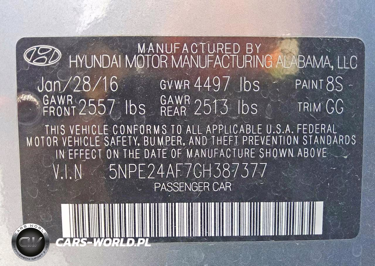 2016 Hyundai Sonata Se VIN:5NPE24AF7GH387377 - 12